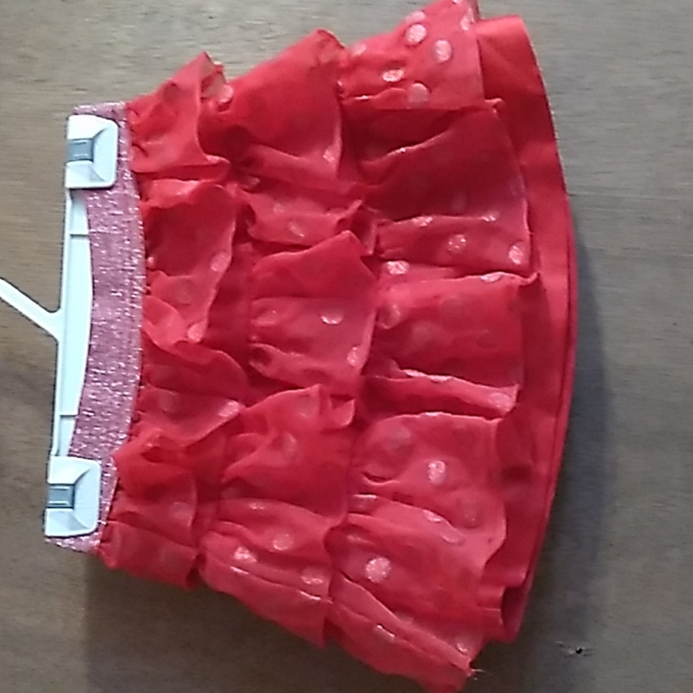 Holiday Time Red Polka-Dot Three Tier Skirt